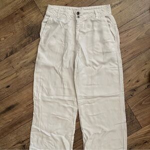 Bella Dahl Cream Linen Blend wide leg pants